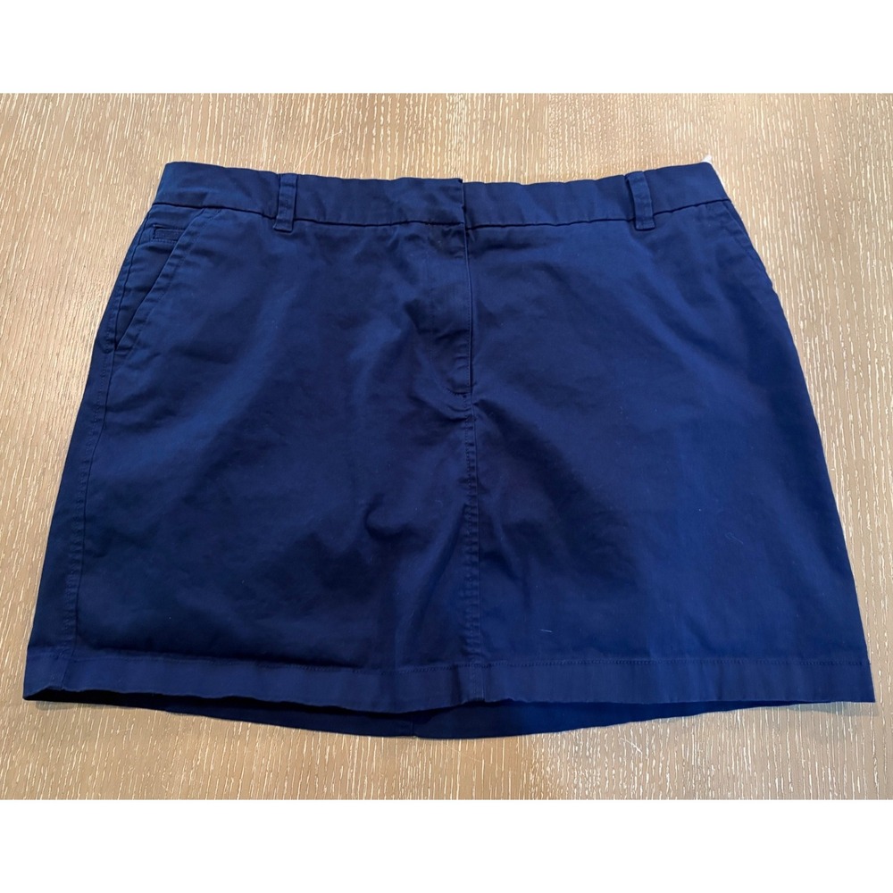 Crown & Ivy Women's Size 16 Navy Blue Chino Skirt Preppy Golf Casual
